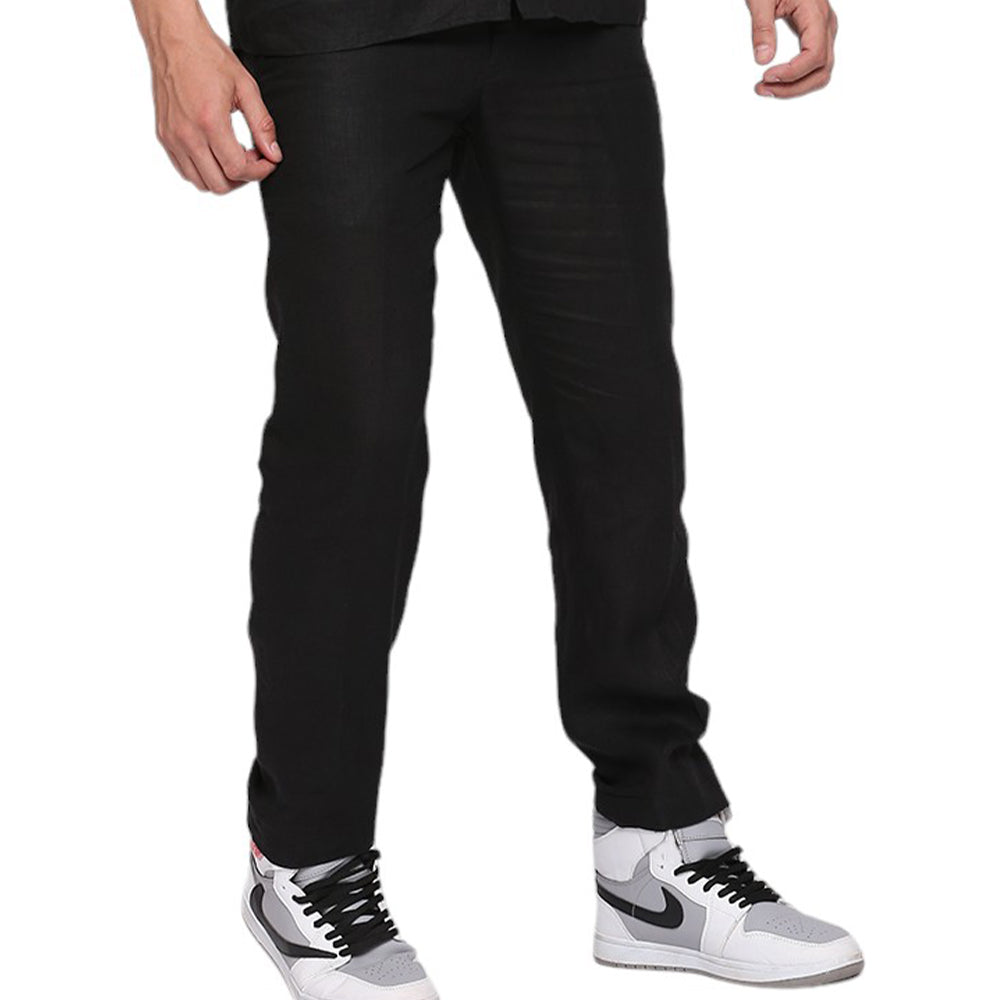 Linen Trouser β Classic Black