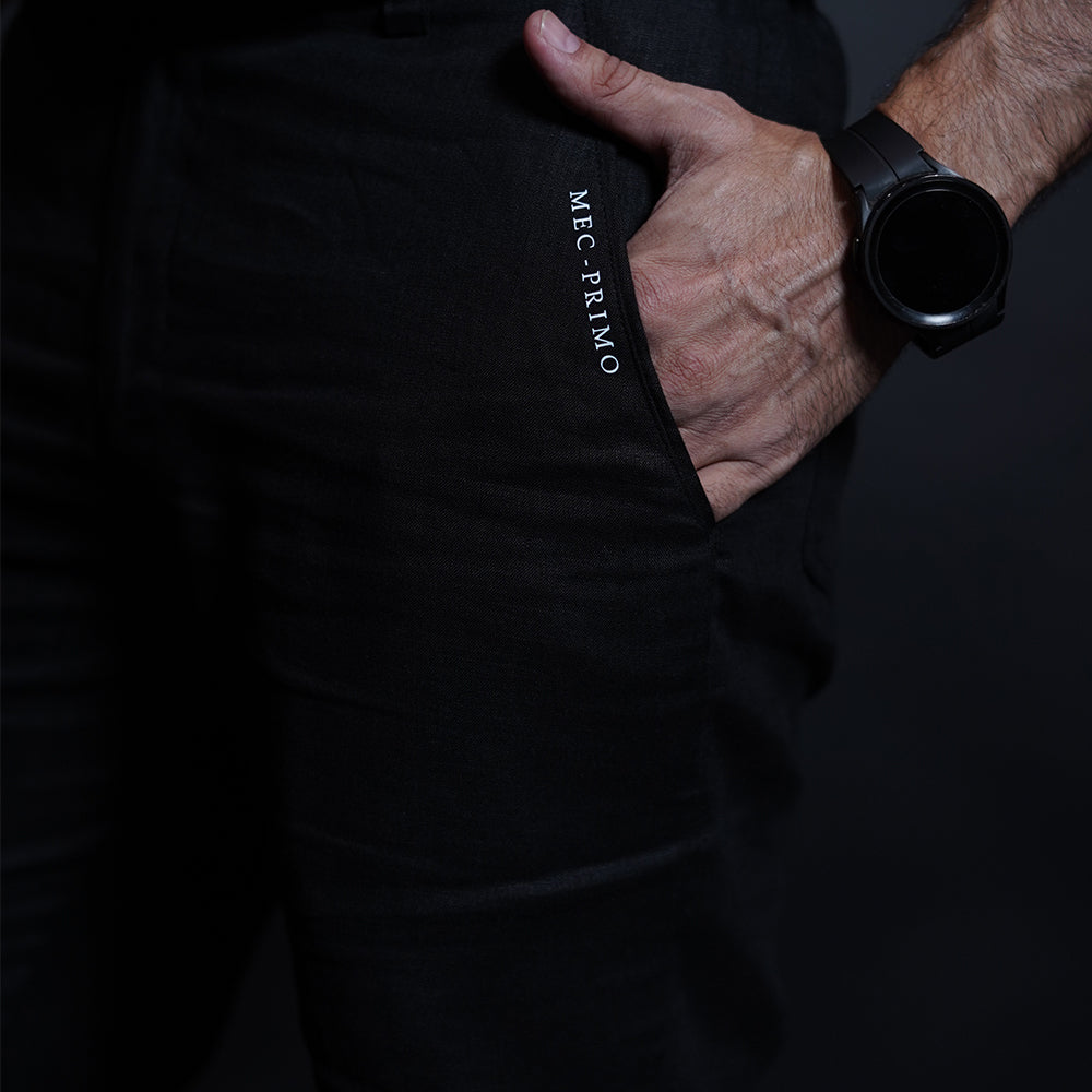 Linen Trouser β Classic Black