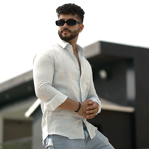Linen Shirt β Sky Blue