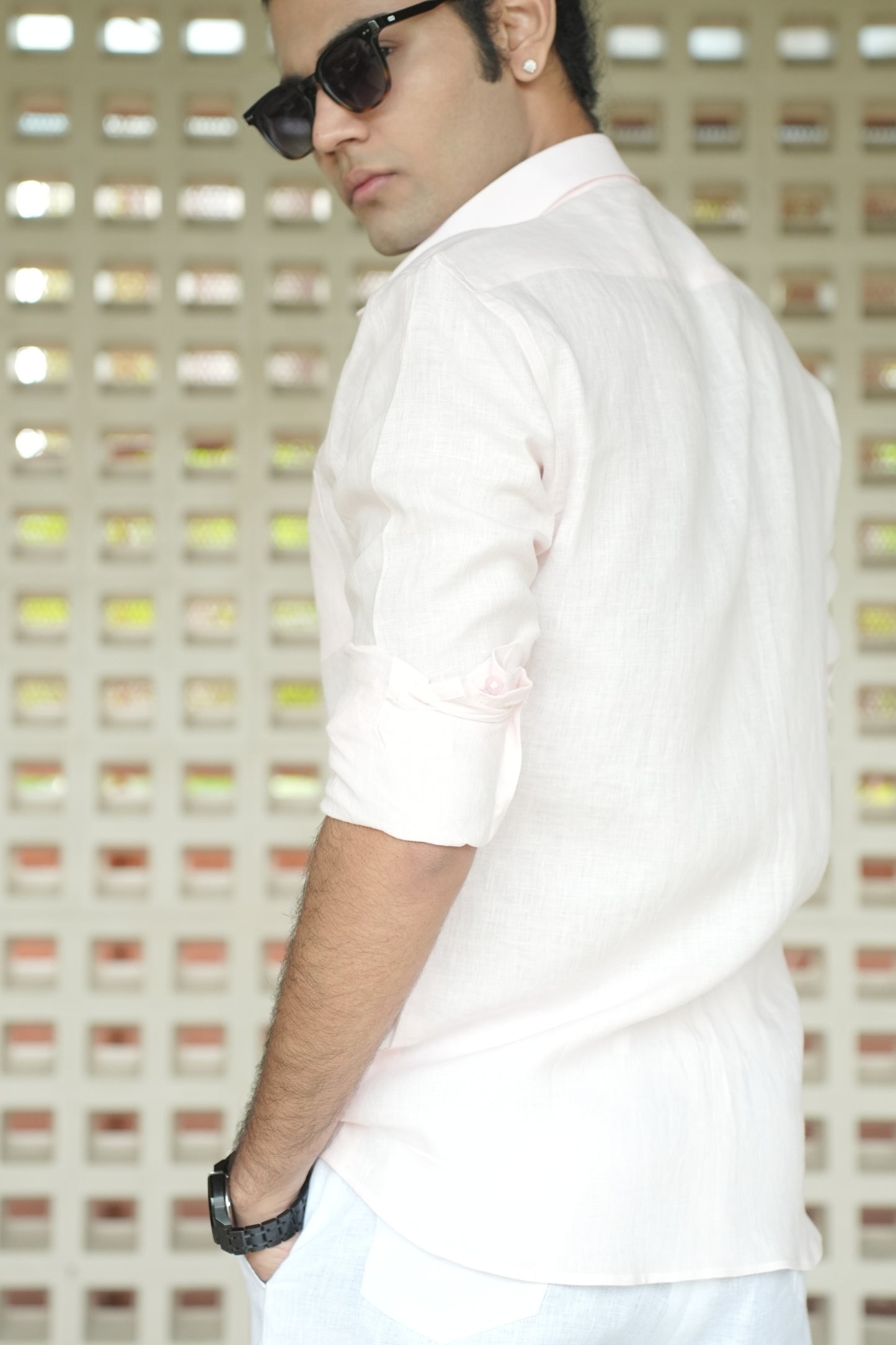 Baby Pink Linen Shirt