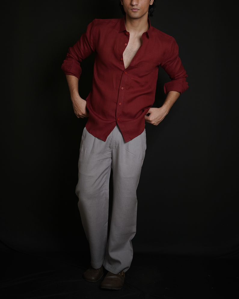 grey dress pants red shirt Matt Maroon & Loose Pant Combination – MEC PRIMO Copycat Olive Garden Salad inventory-VS24O Size:Pre-Order Custom Size>11 +$40