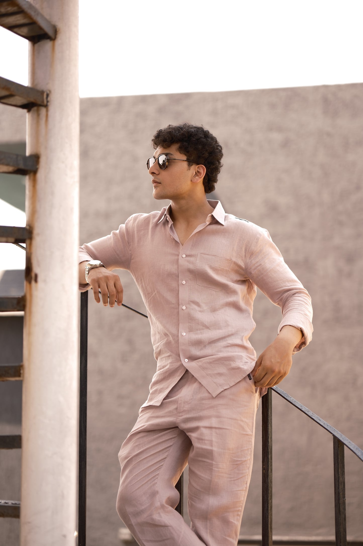 Dusty Pink - Pure Linen Cord Set