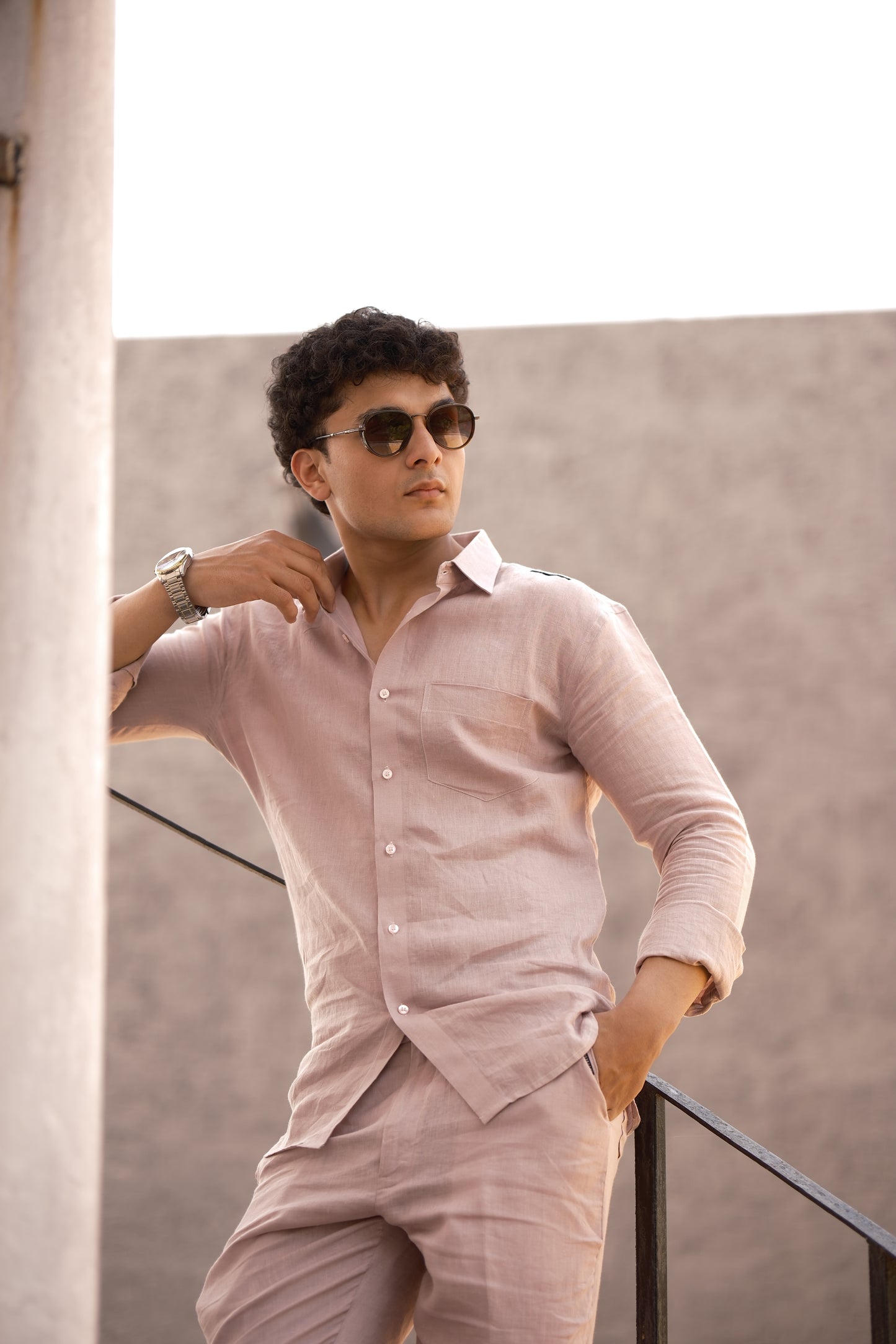 Dusty Pink - Pure Linen Cord Set