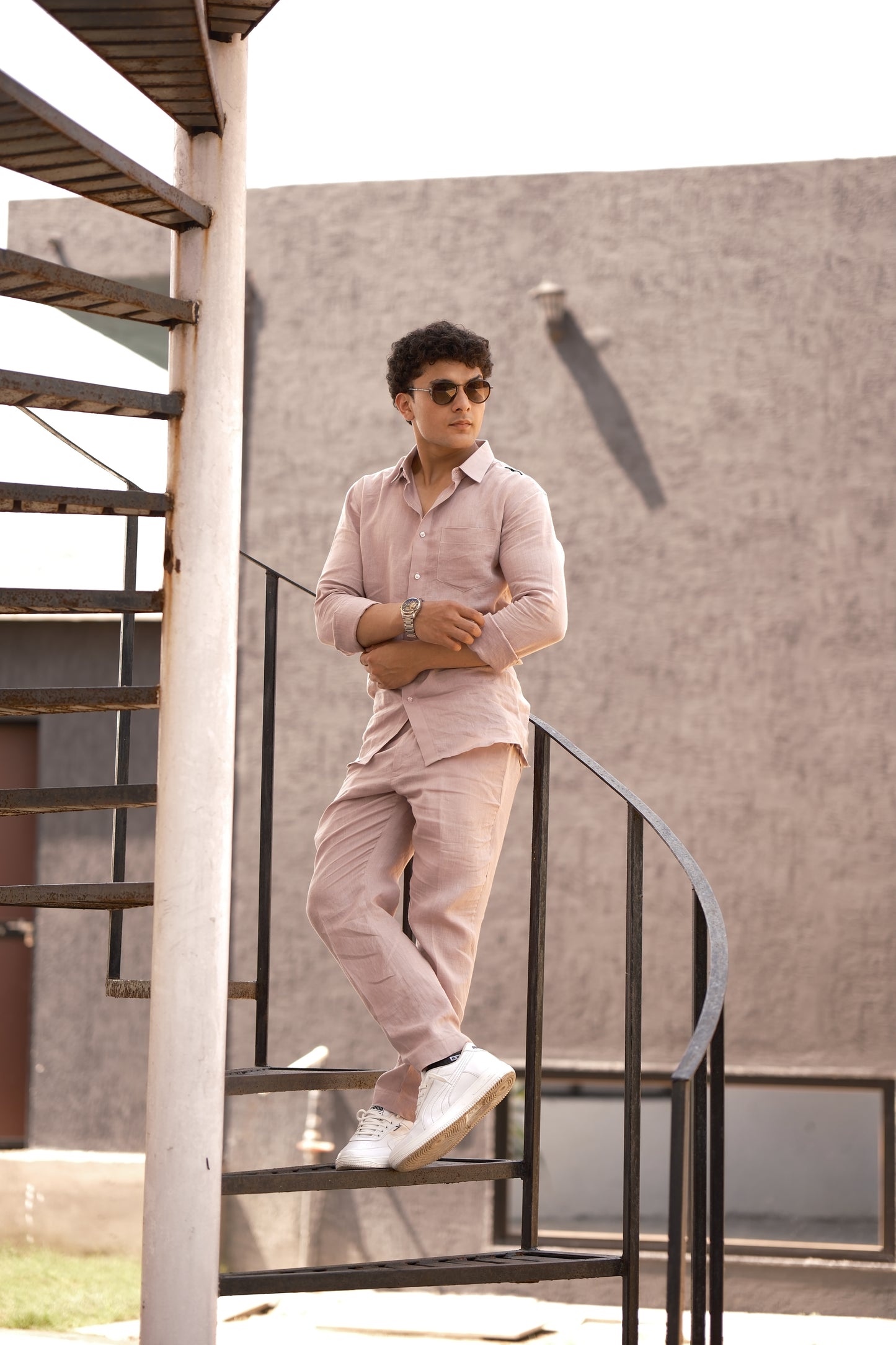 Dusty Pink - Pure Linen Cord Set