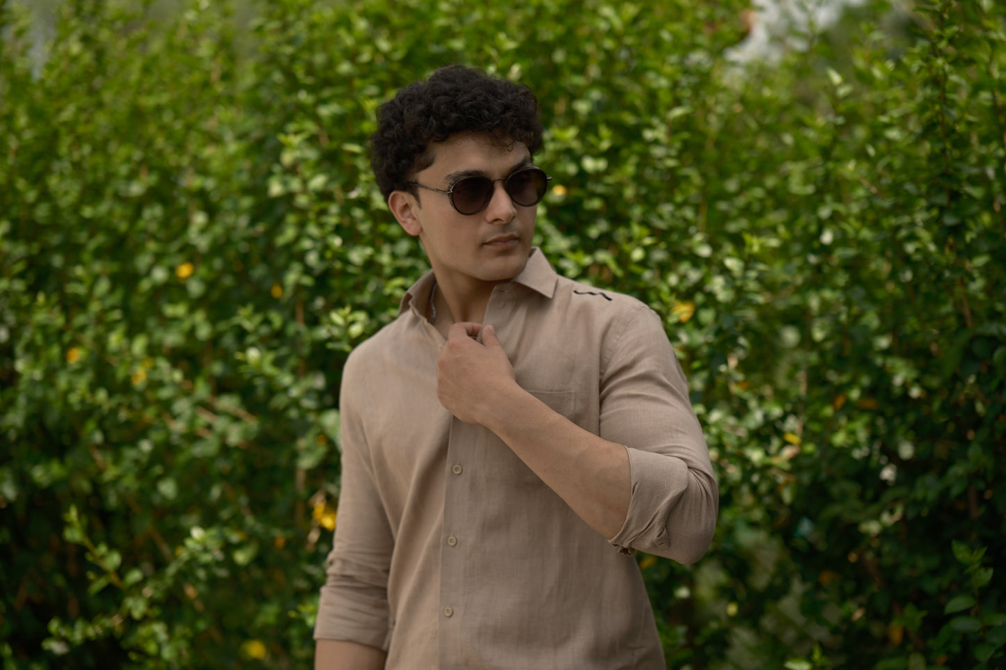 Linen Shirt – Beige Brown