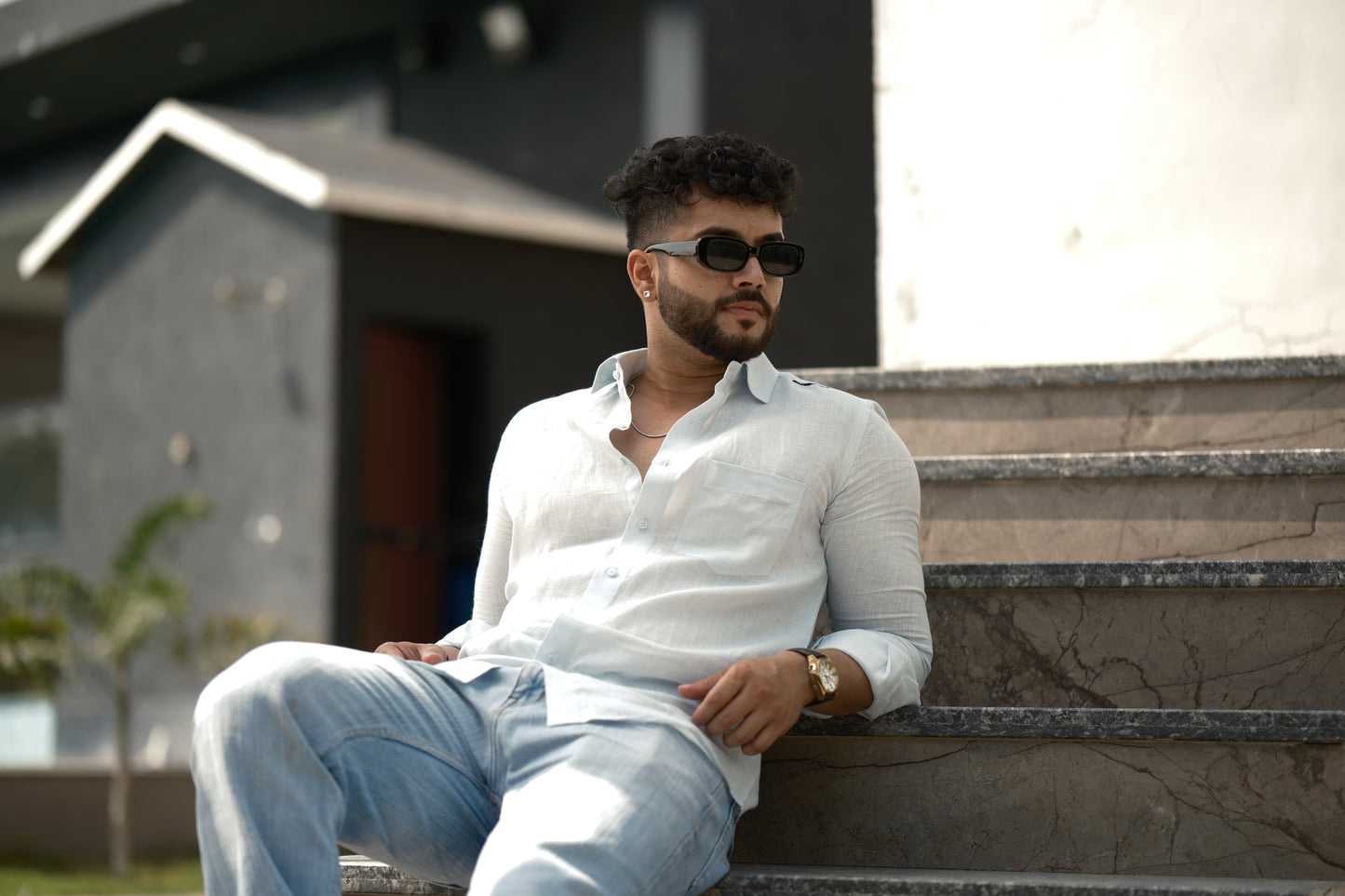 Linen Shirt β Sky Blue