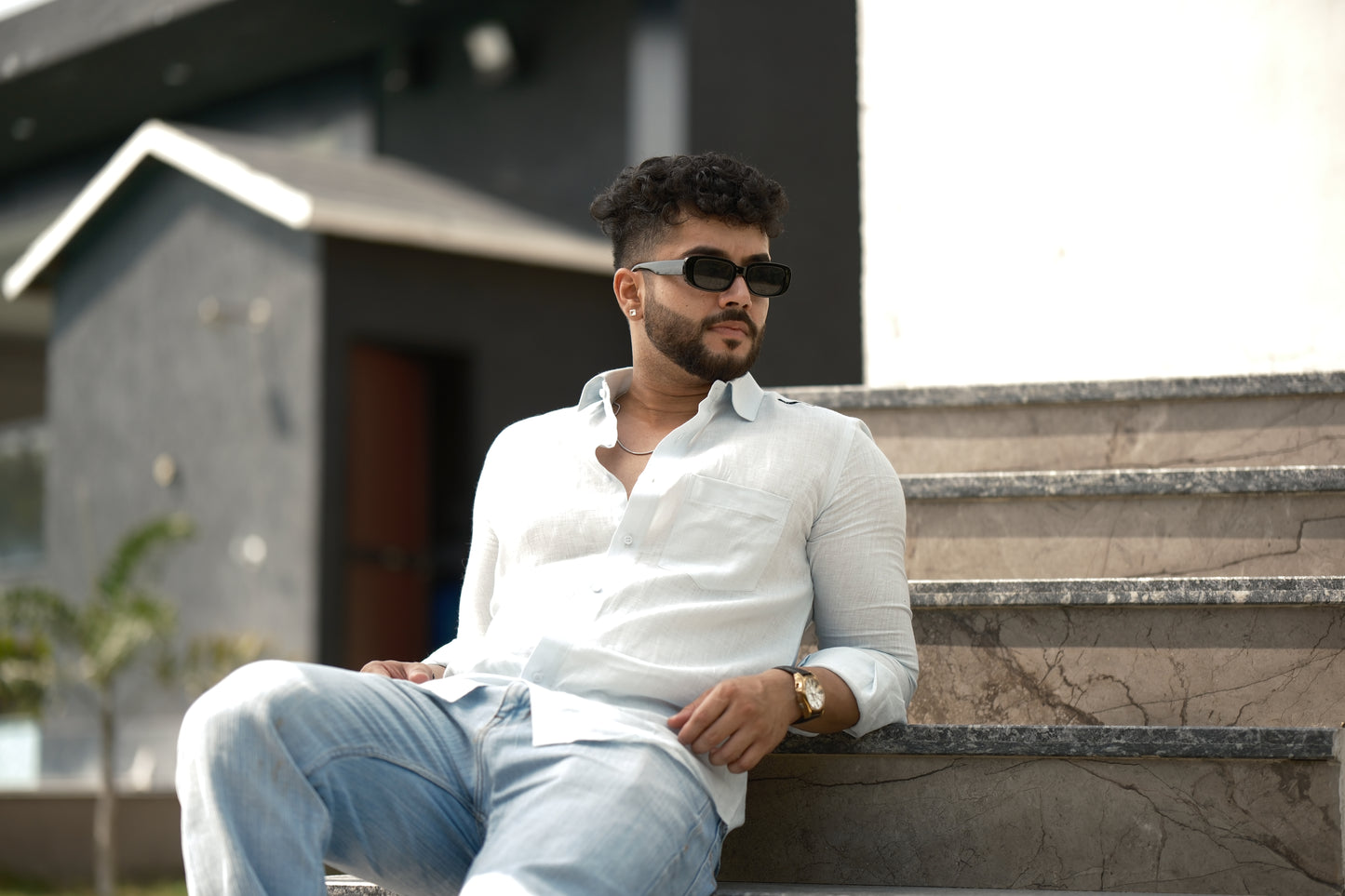 Linen Shirt β Sky Blue