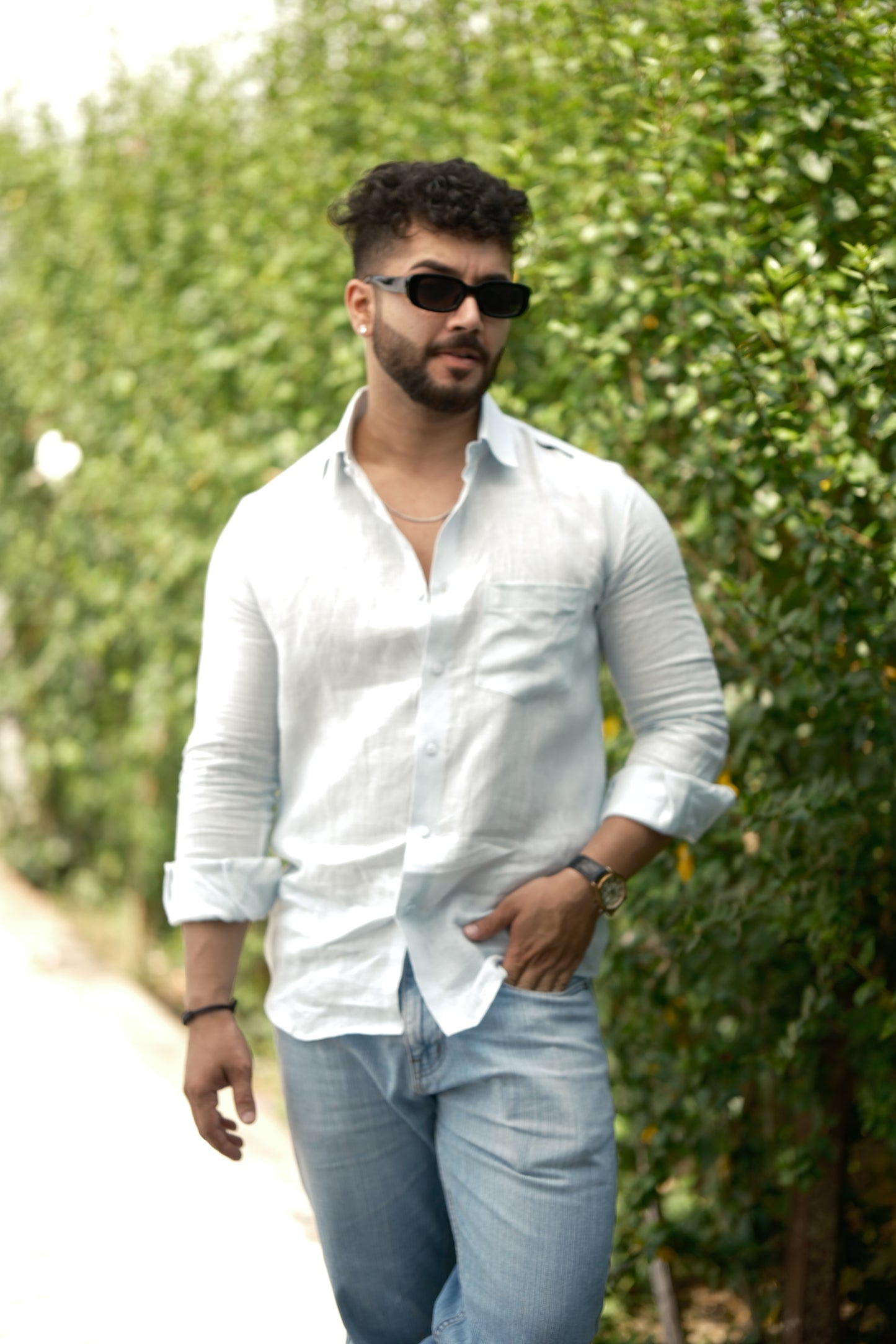 Linen Shirt β Sky Blue