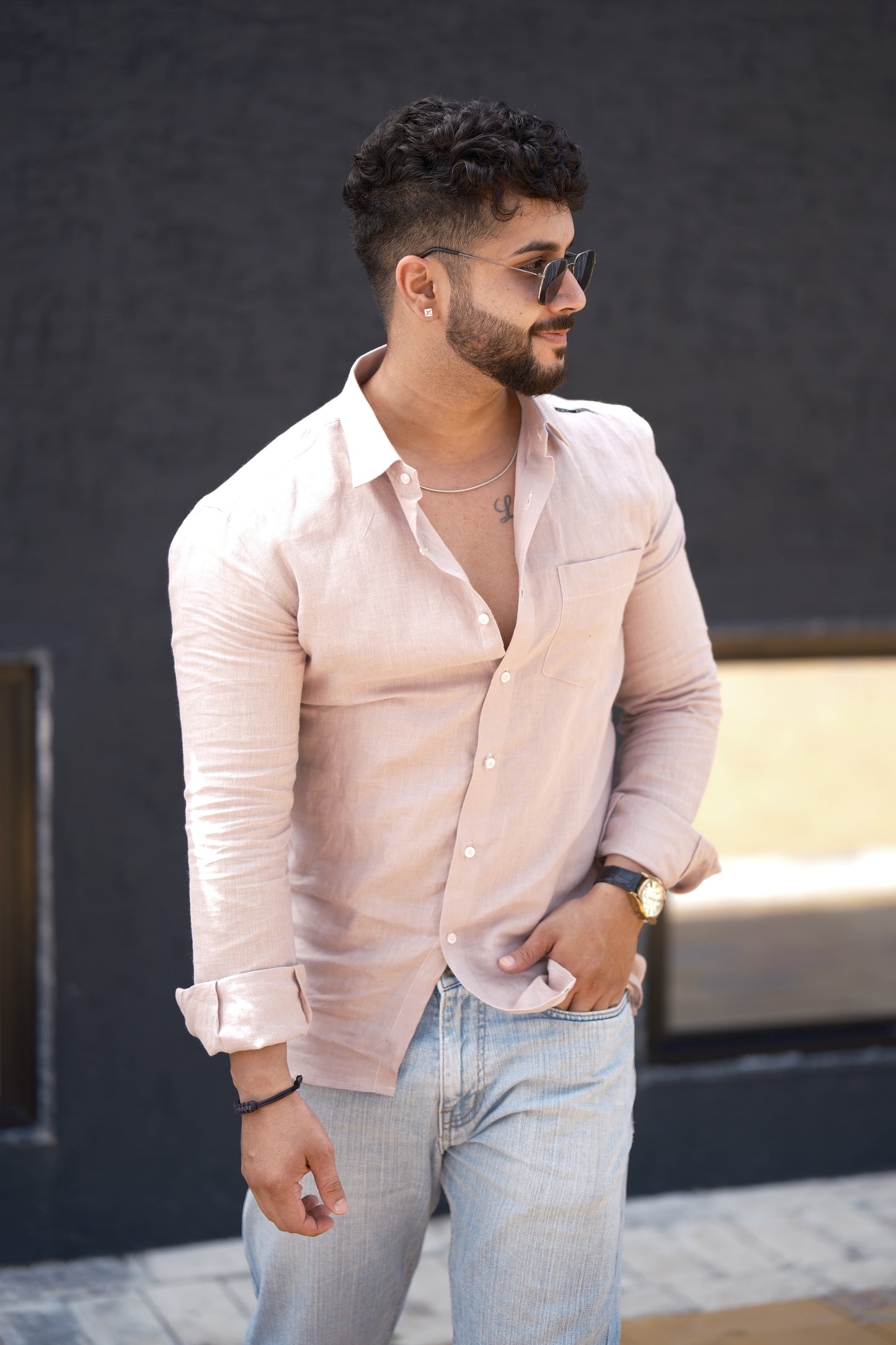 Linen Shirt – Dusty Pink