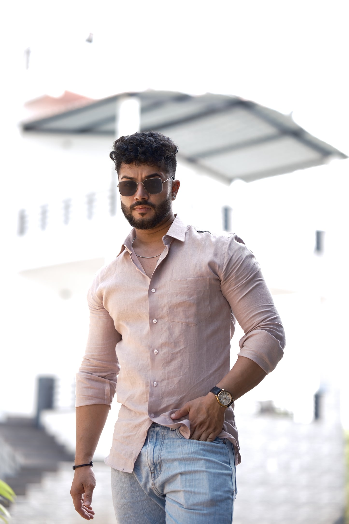 Linen Shirt – Dusty Pink