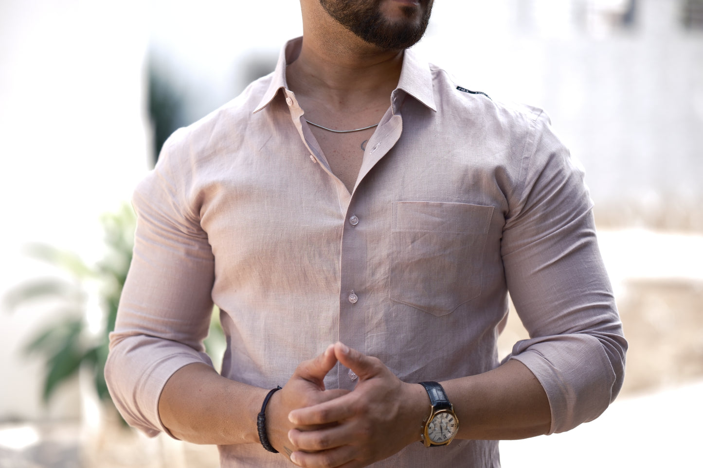 Linen Shirt – Dusty Pink