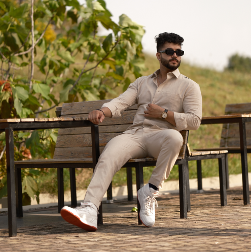 Natural - Cotton Linen Full Pant
