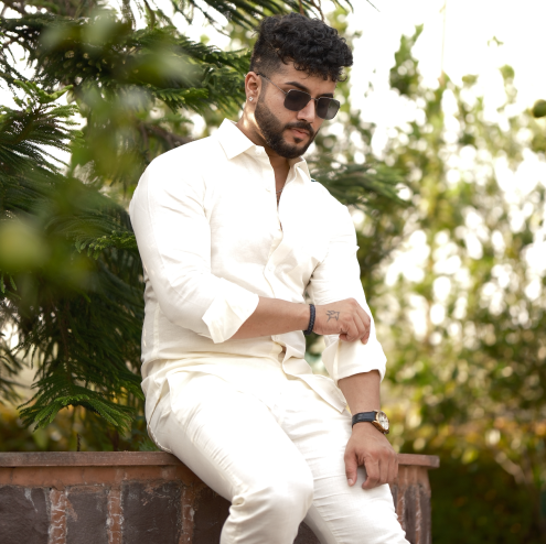 Cream - Cotton Linen Full Shirt
