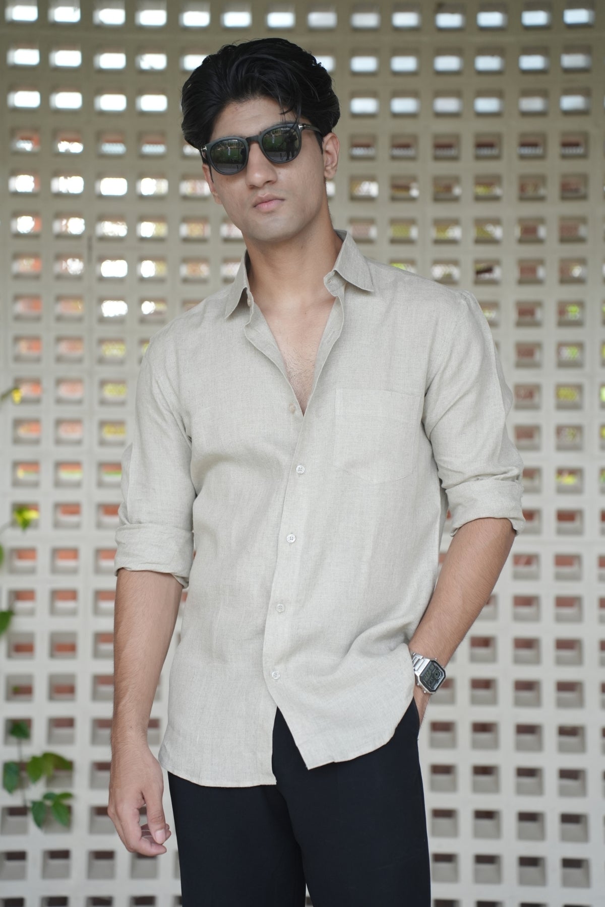 Natural Khadi Linen Shirt