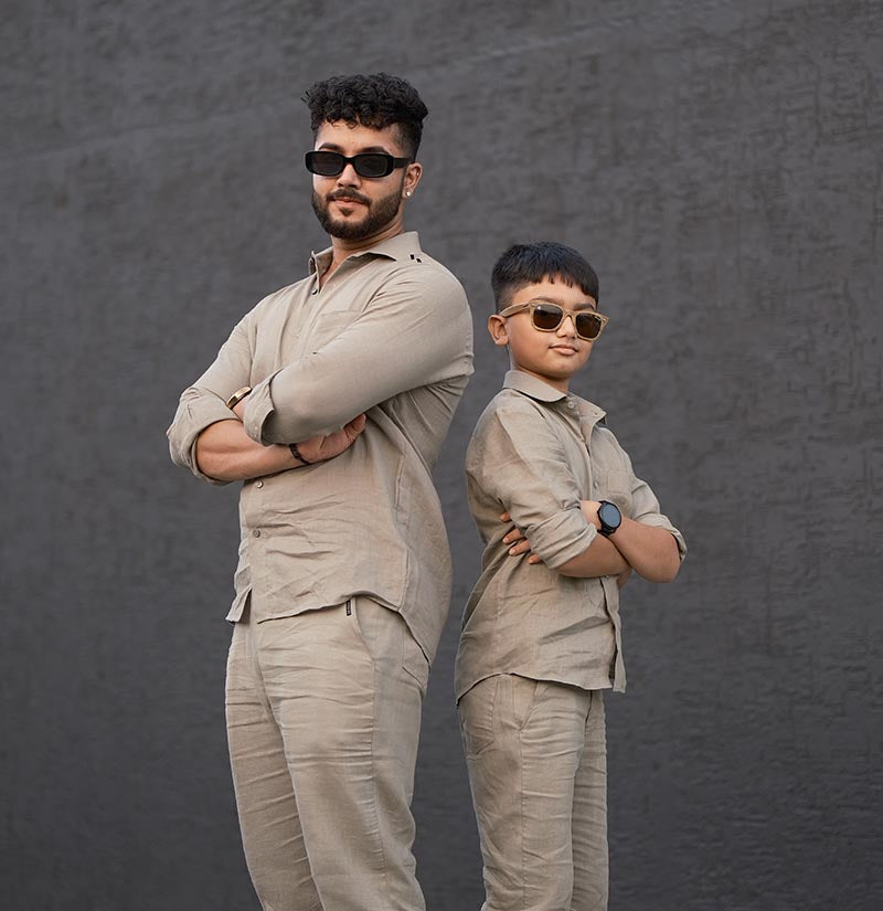 The Perfect Father-Son Duo: Matching Linen Outfits