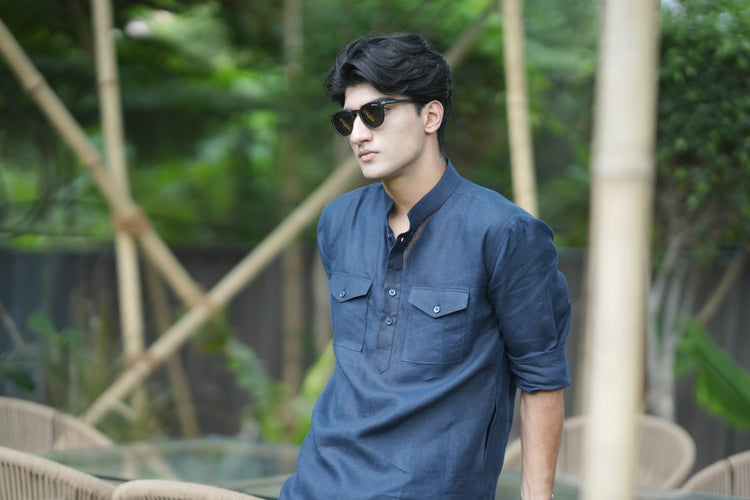 Kurta Pyjama Pocket Set