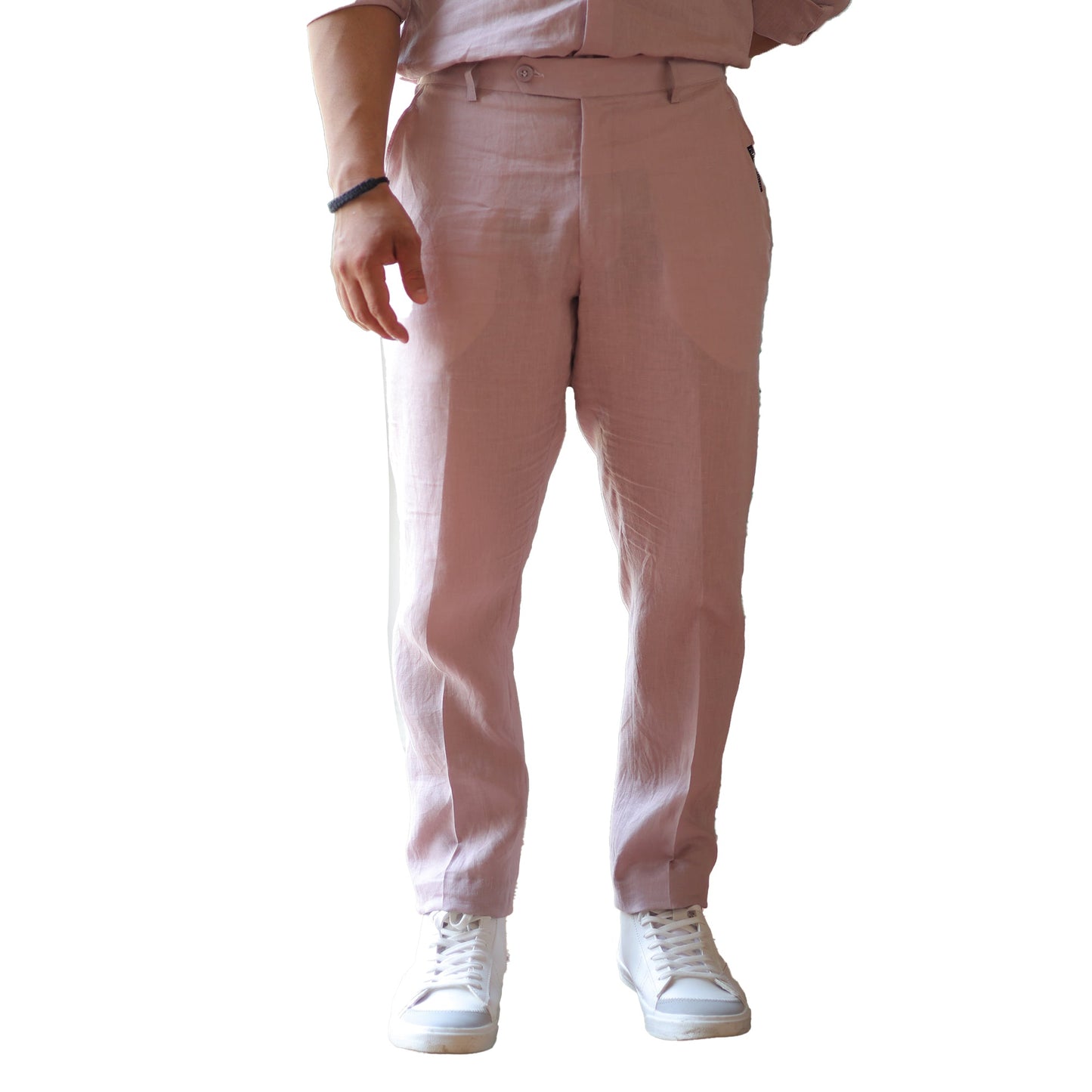 Linen Trouser - Dusty Pink