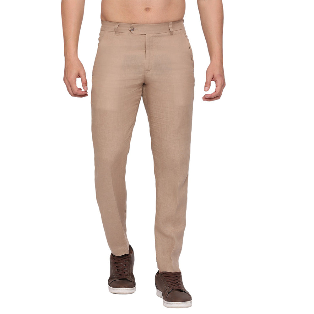 Linen Trouser – Beige Brown