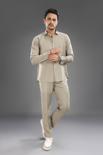 Olive Green - Pure Linen Cord Set