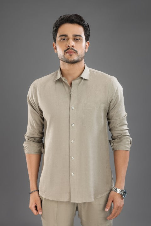 Olive Green - Pure Linen Cord Set