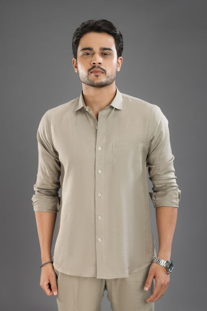 Olive Green - Pure Linen Cord Set