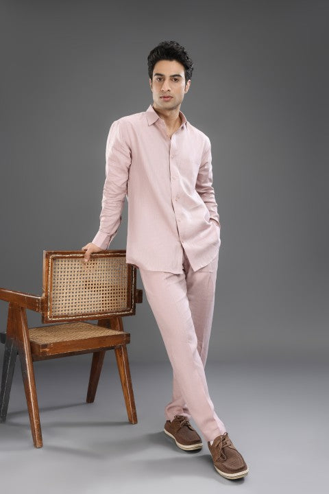 Dusty Pink - Pure Linen Cord Set