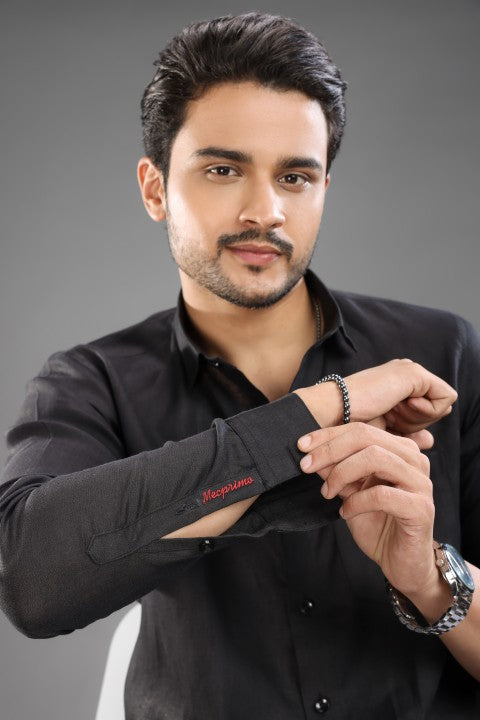 Classic Black- Pure Linen Cord Set