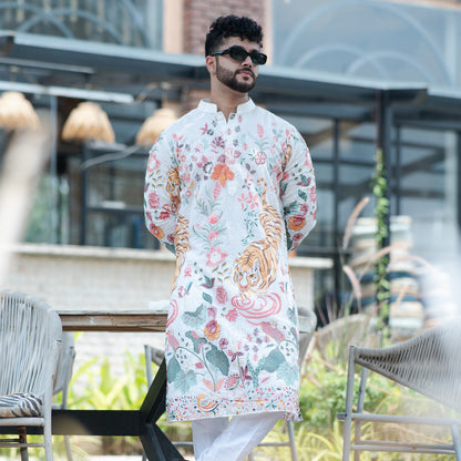 Vantara Inspired Kurta Set - White