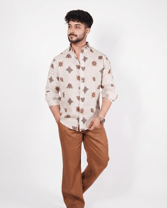 Natural Print Linen Co-ord Set