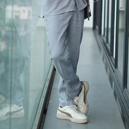 Linen Trouser - Grey