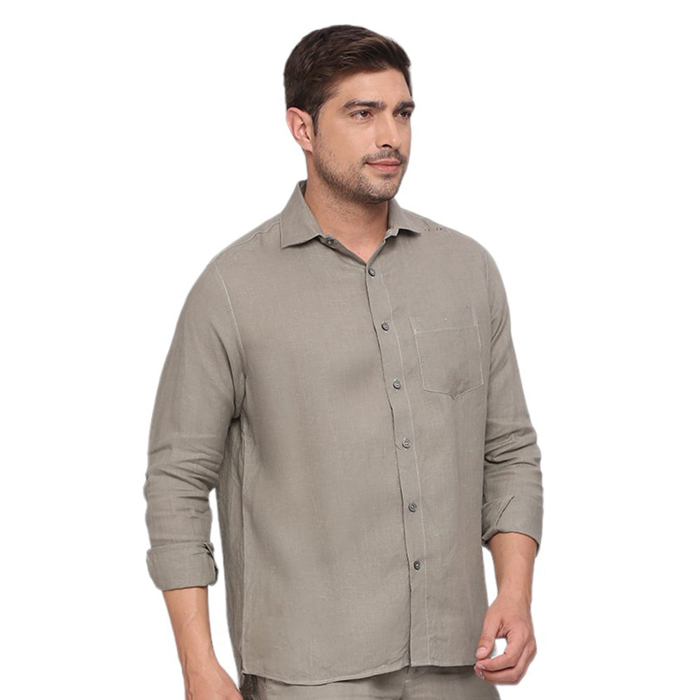 Linen Shirt – Olive Green