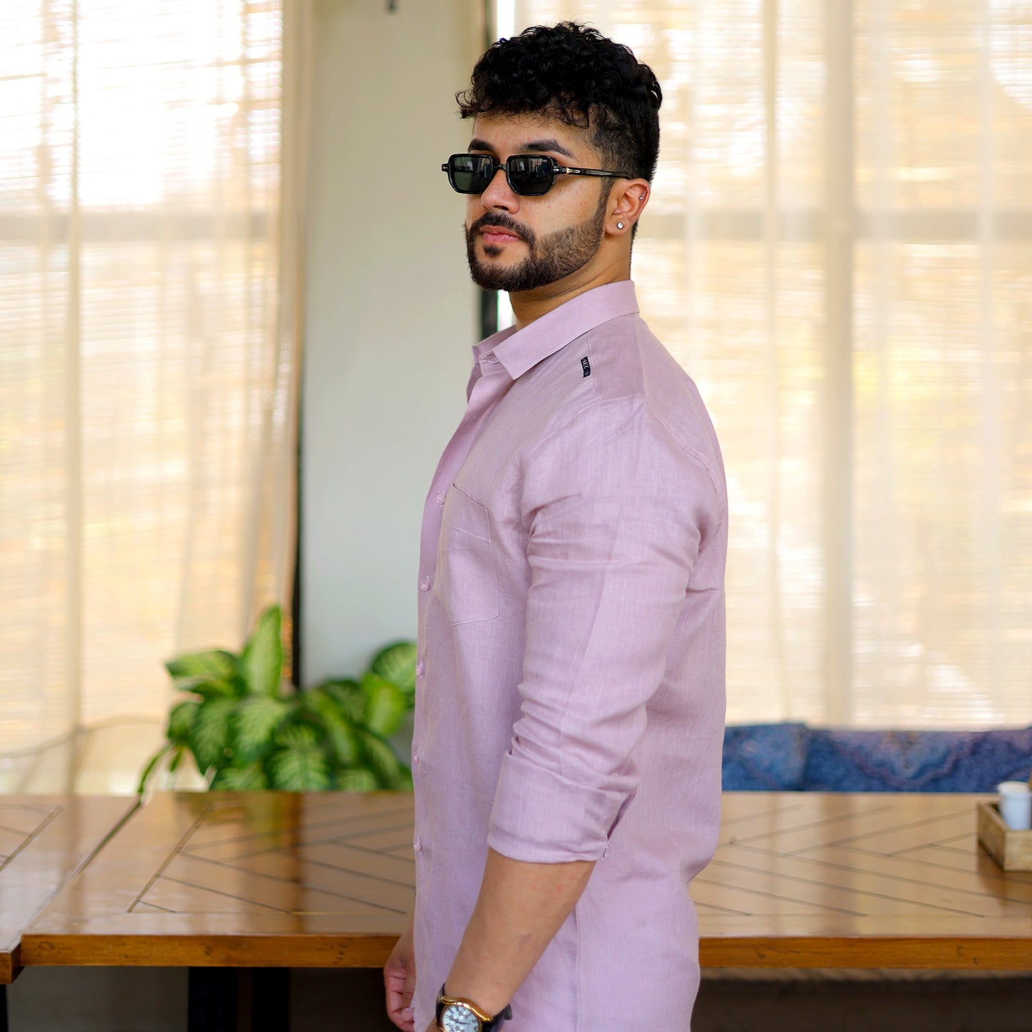 Linen Shirt – Dusty Pink