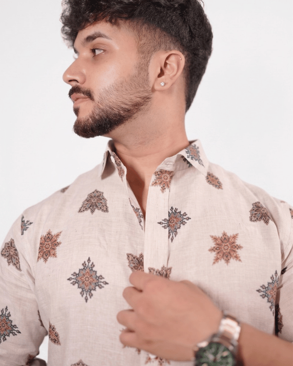 Natural Print Linen Co-ord Set