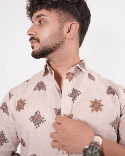 Natural Print Linen Co-ord Set