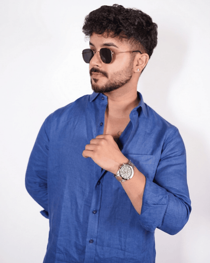 Royal Blue Linen Co-ord Set