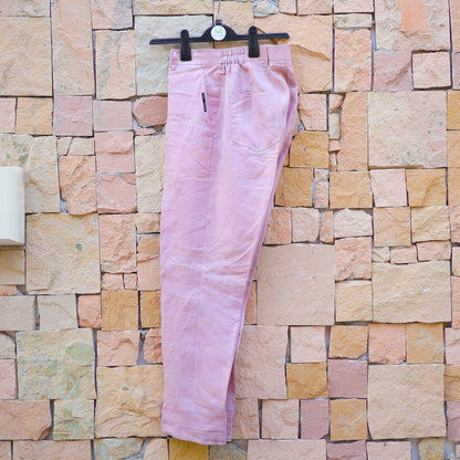 Linen Trouser - Dusty Pink