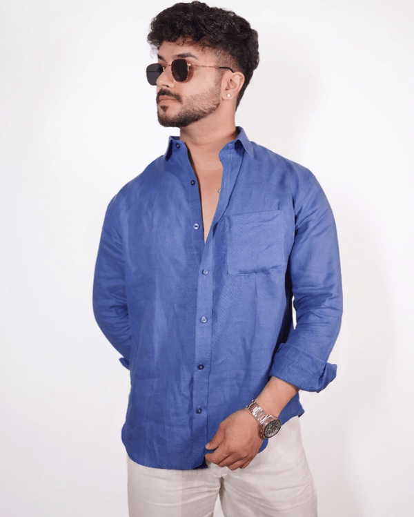 Royal Blue Linen Co-ord Set