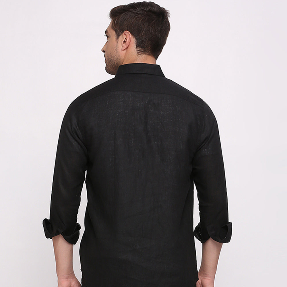 Linen Shirt – Classic Black