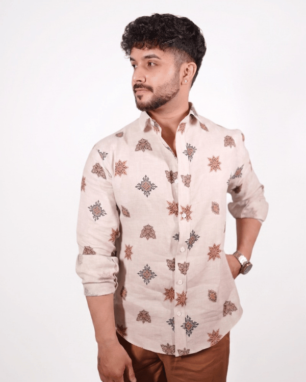 Natural Print Linen Co-ord Set