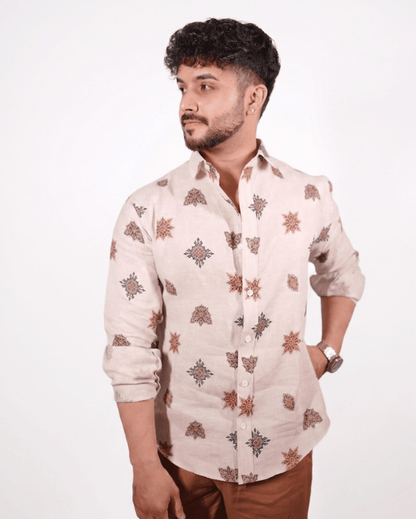 Natural Print Linen Co-ord Set