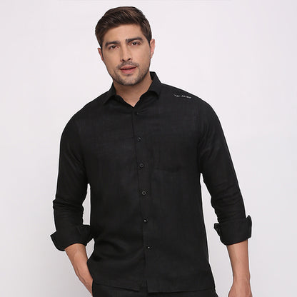 Linen Shirt – Classic Black