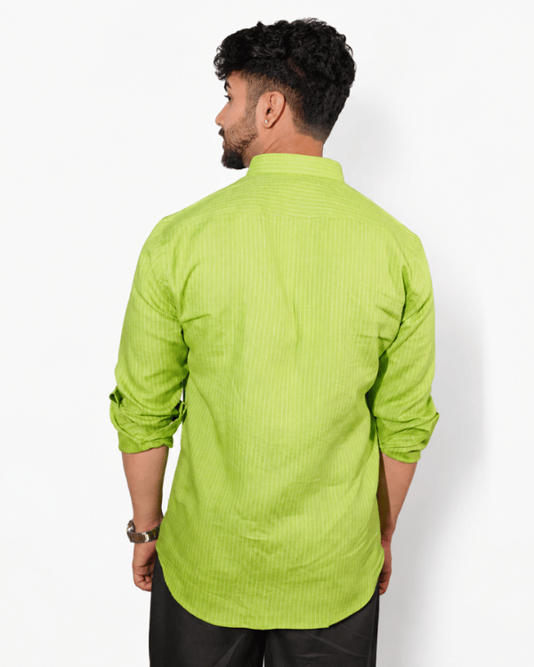 Fluorescent Green Linen Co-ord Set