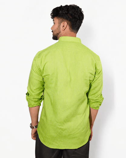 Fluorescent Green Linen Co-ord Set