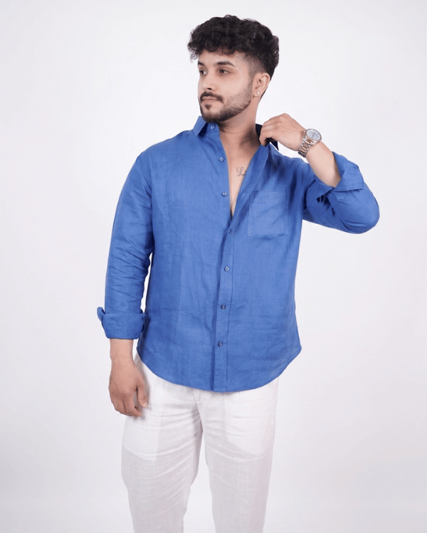 Royal Blue Linen Co-ord Set