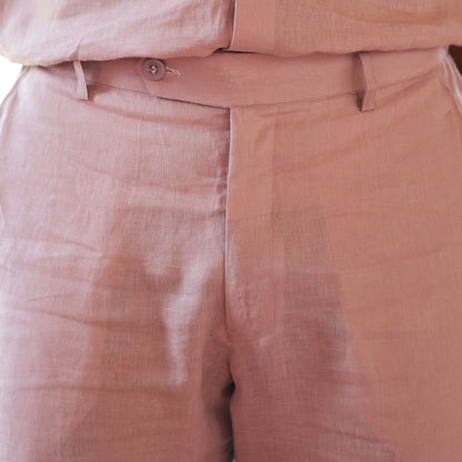 Linen Trouser - Dusty Pink