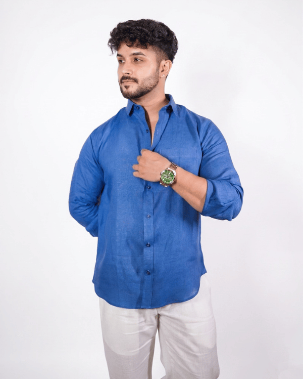 Royal Blue Linen Co-ord Set
