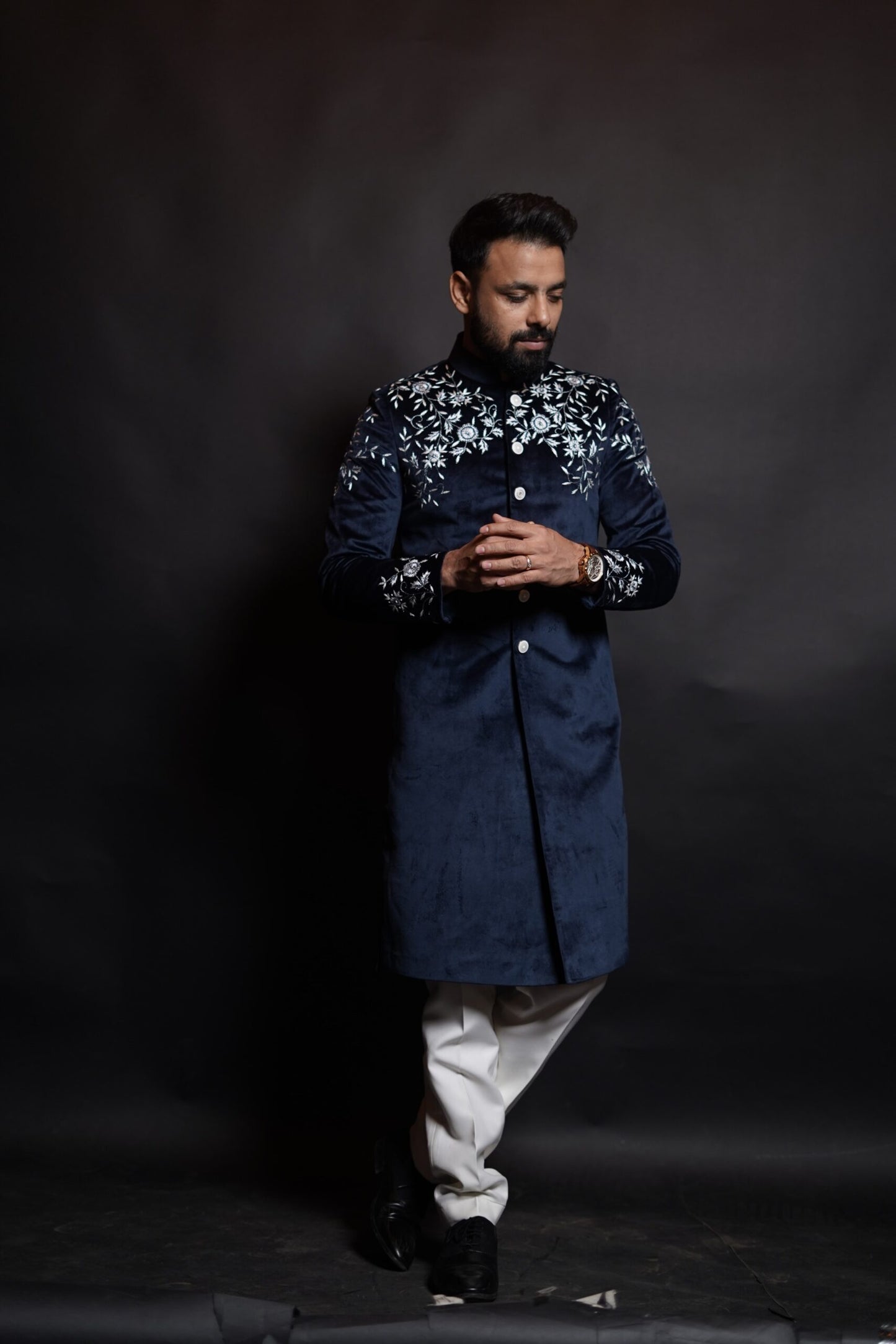 Blue Indo Western Set