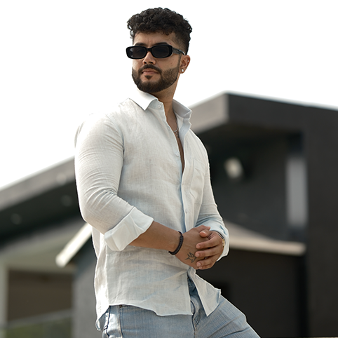 Linen Shirt – Sky Blue