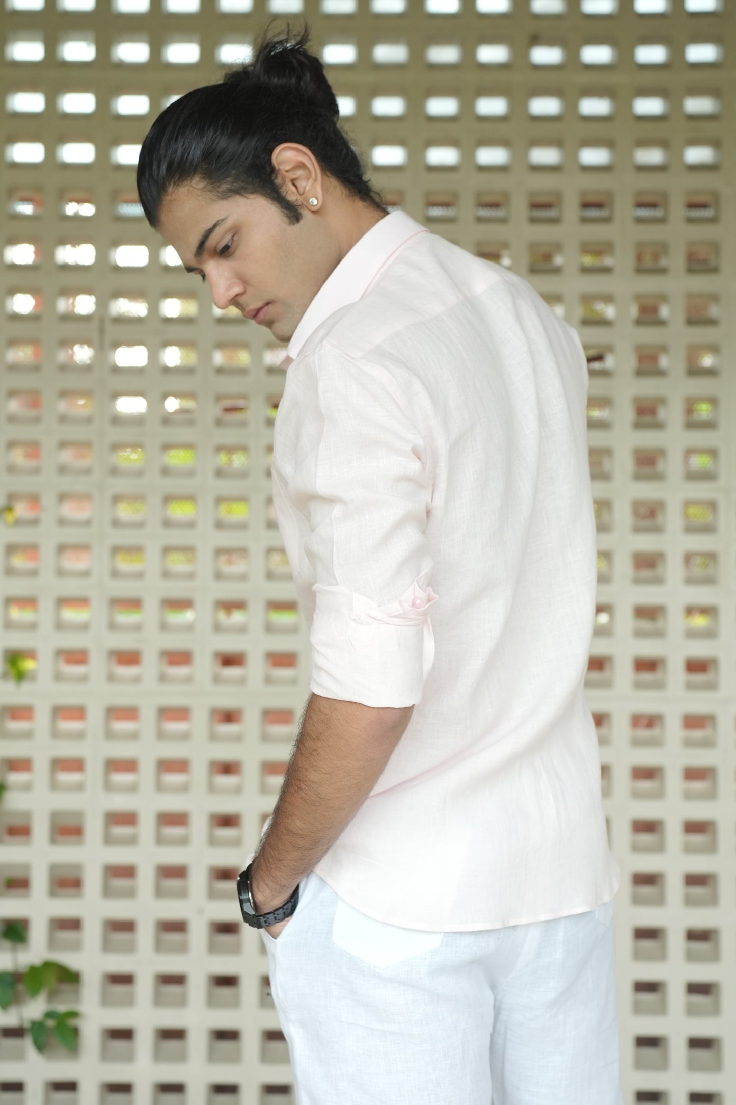 Baby Pink Linen Shirt