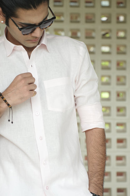 Baby Pink Linen Shirt